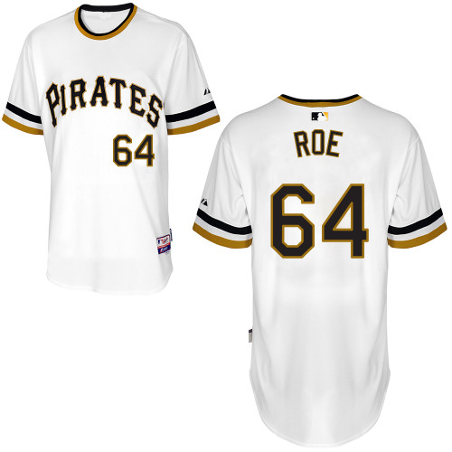 Chaz Roe #64 MLB Jersey-Pittsburgh Pirates Men's Authentic Alternate White Cool Base Baseball Jersey